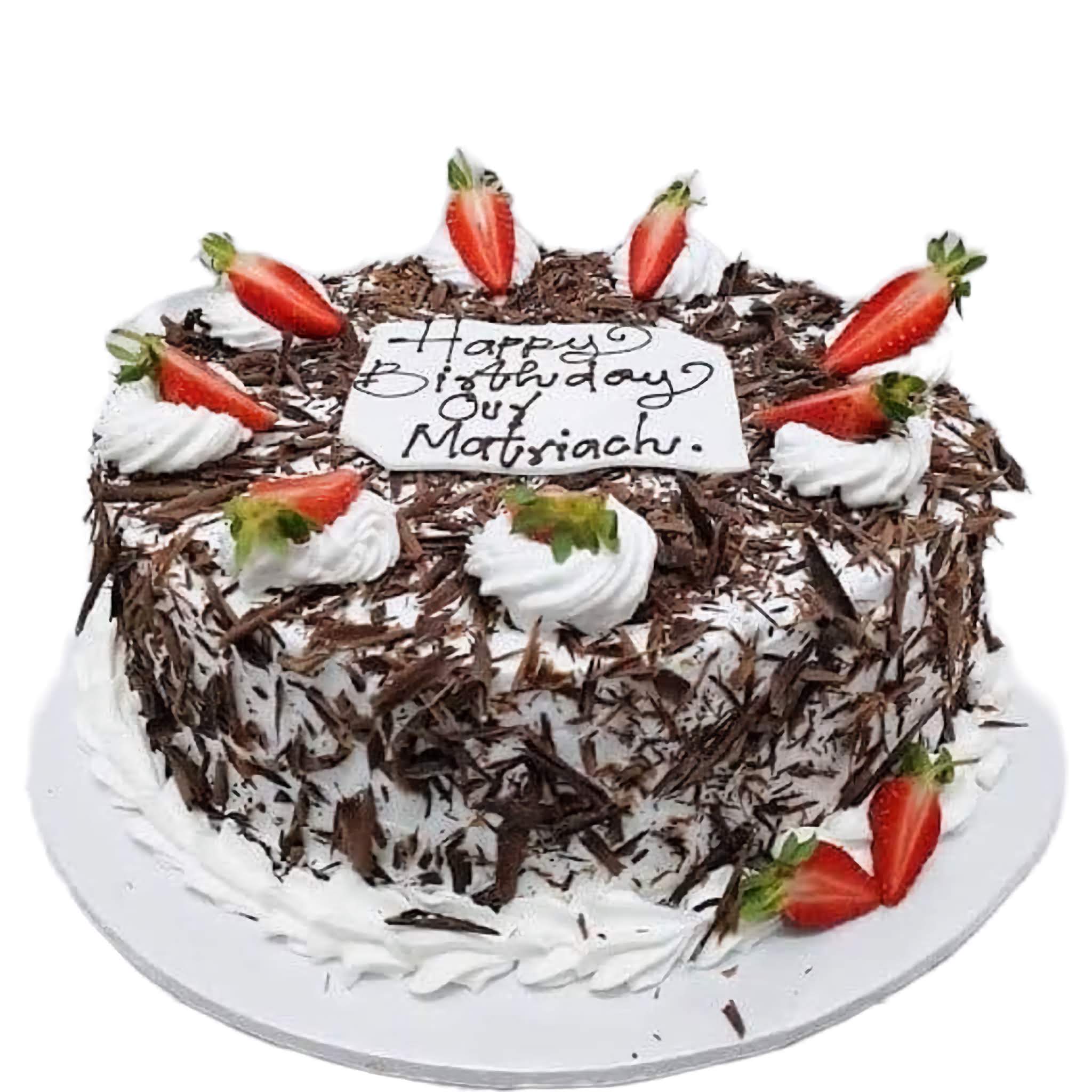 1kg-Black-Forest-Cake 1kg Black Forest Cake with chocolate layers, fresh cream, and cherries for special occasions.