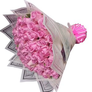 Elevate your moments with a stunning 50 Pink Roses Bouquet. Express love and joy. Send fresh flowers. Order now for a touch of elegance and beauty! in Nairobi, Kenya