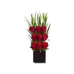 Shop same-day fresh flowers delivery in Nairobi, Eternal Love Arrangement of 9 stems, greenery, and a flower vase is the best gift as a symbol of eternal life