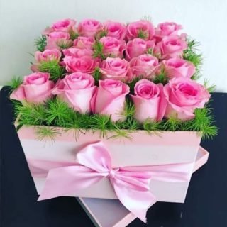 Adorn moments with our Pink Flower Box, a chic and delightful arrangement, perfect for adding a touch of elegance to any occasion. #PinkFlowers #FloralCharm