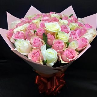Shop the Perfect in Pink hand-tied bouquet of 12 stems of white roses and 18 stems of pink. share fun and romance for the great choice of Thank you