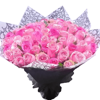 Elevate your moments with a stunning 50 Pink Roses Bouquet. Express love and joy. Send fresh flowers. Order now for a touch of elegance and beauty! in Nairobi, Kenya