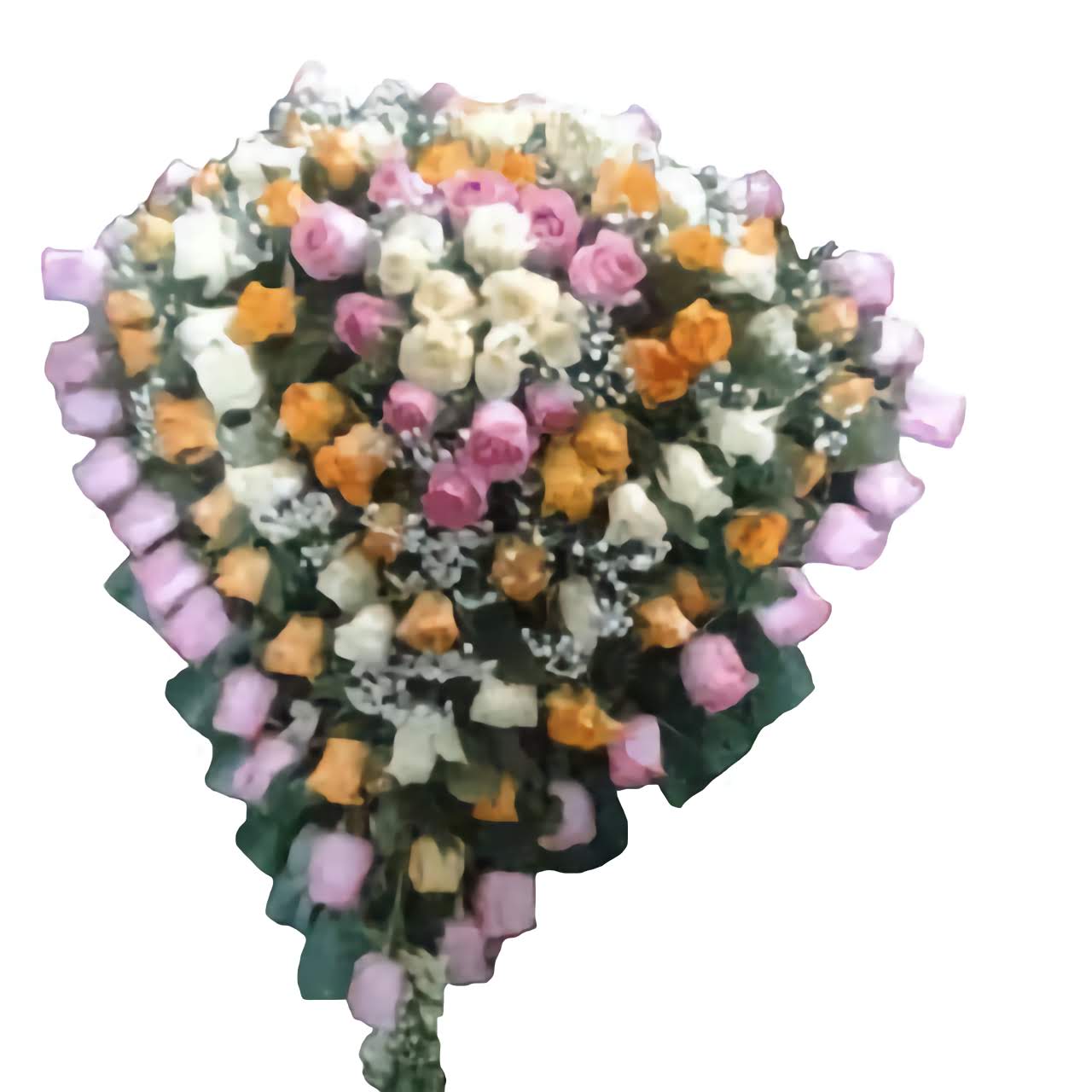 Love-Heart-Special-Wreath Order same-day funeral flower delivery in Nairobi, Kenya, Love Heart Special Wreath with pink, golden, and white roses. Customize your package