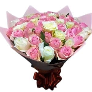Shop the Perfect in Pink hand-tied bouquet of 12 stems of white roses and 18 stems of pink. share fun and romance for the great choice of Thank you
