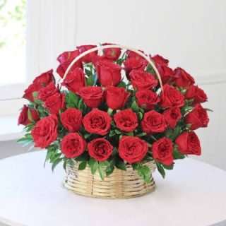 Order same-day flowers and gifts for all occasions online in Nairobi, Kenya, Flower Basket Arrangement of Red Roses. Express your feelings with flowers