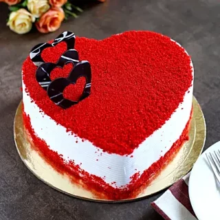 Shop for same-day cake and flower delivery in Nairobi, Kenya, Red Velvet Heart 0.5kg and express your love to your family, friends, and soul mate.