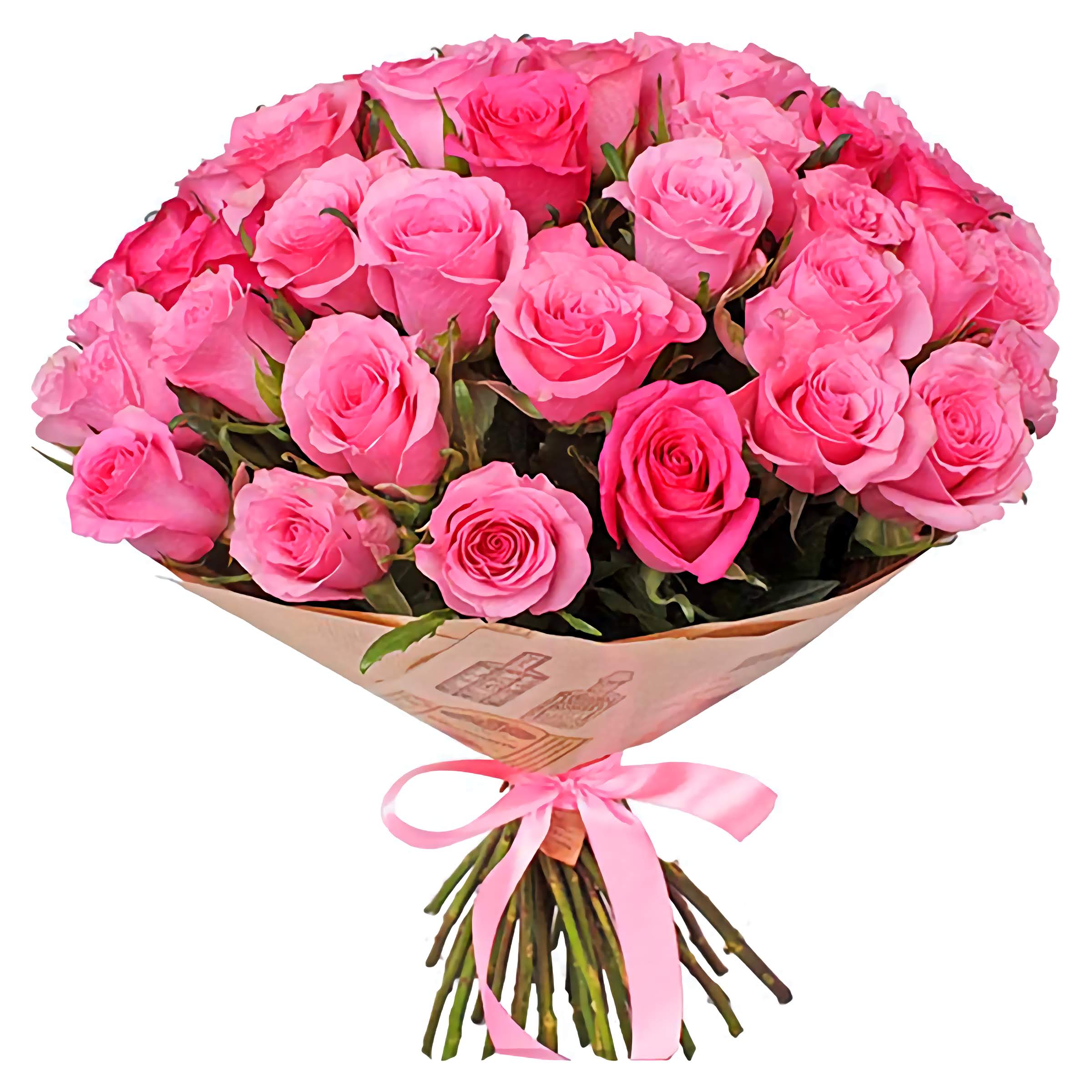 pink-elegance-rose-arrangement The Pink Elegance Rose Arrangement featuring 24 fresh pink roses, elegantly wrapped, perfect for same-day flower delivery in Nairobi and special celebrations.