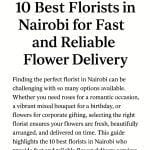 Fresh bouquet from one of the 10 best florists in Nairobi for fast delivery