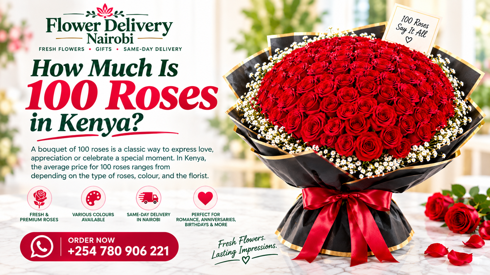 How Much Is 100 Roses in Kenya