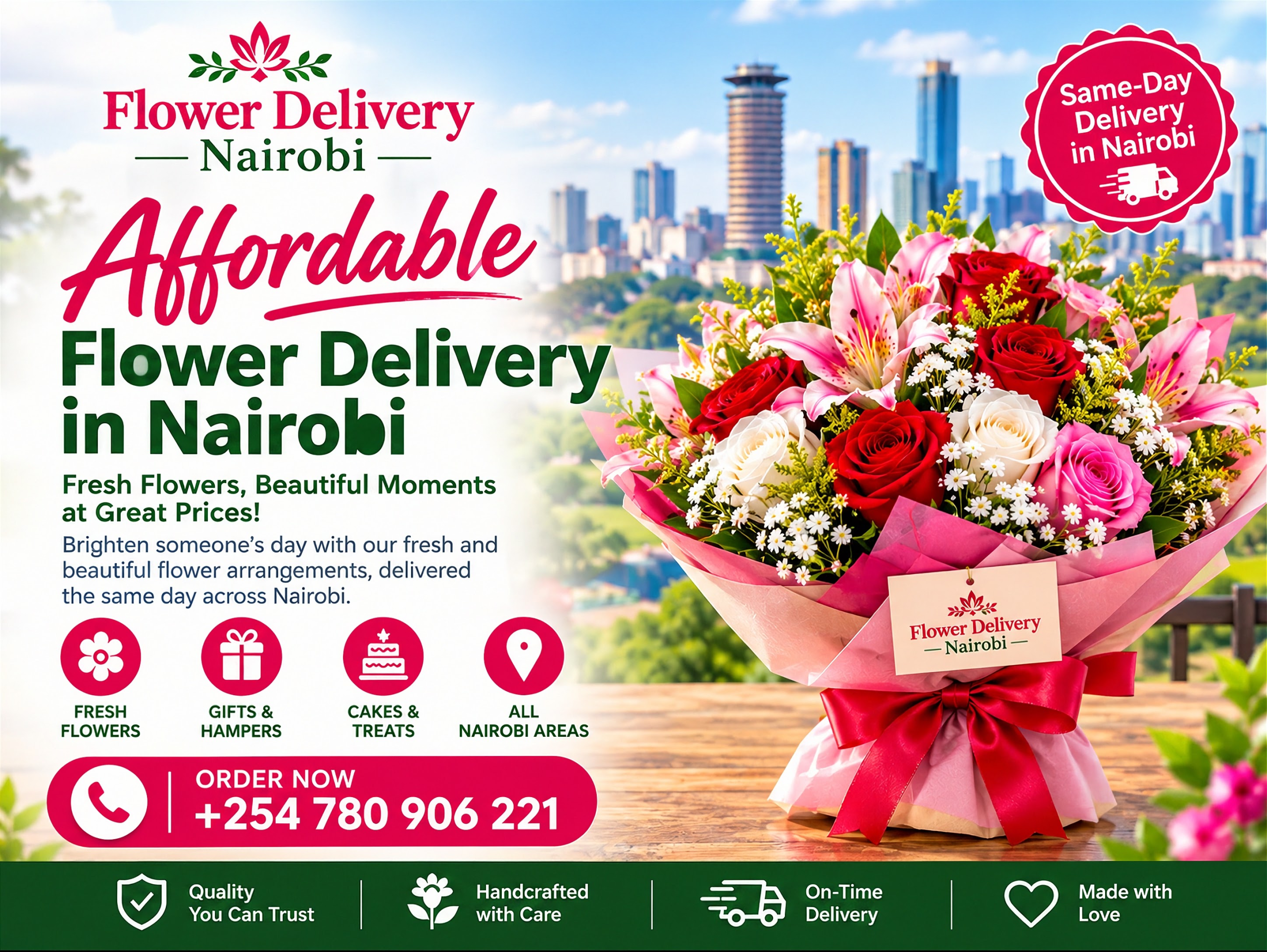 Affordable Flower Delivery in Nairobi – Fresh Affordable Bouquets