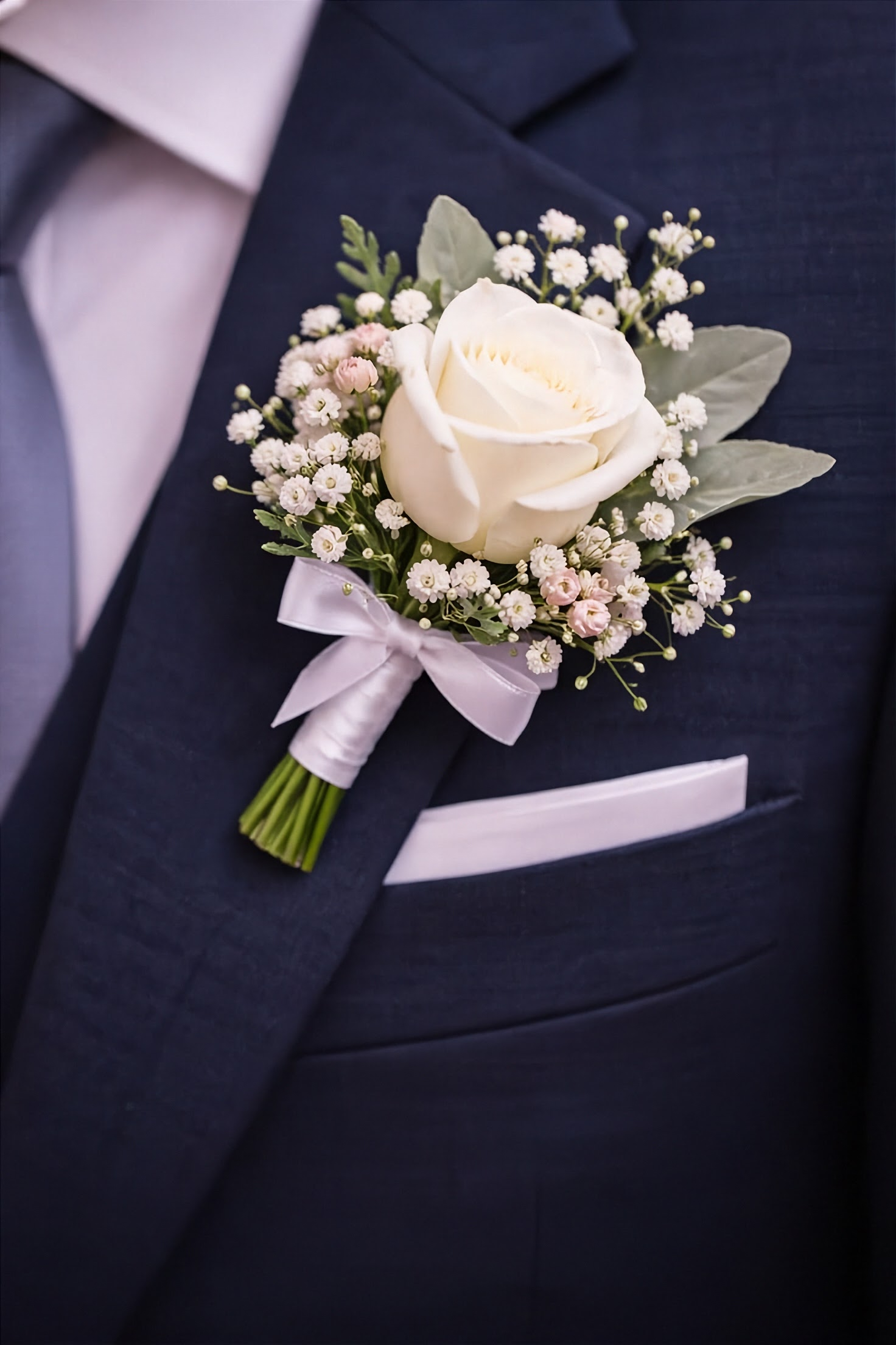 Wedding Groom Boutonniere Nairobi Wedding groom boutonniere with white rose in Nairobi
